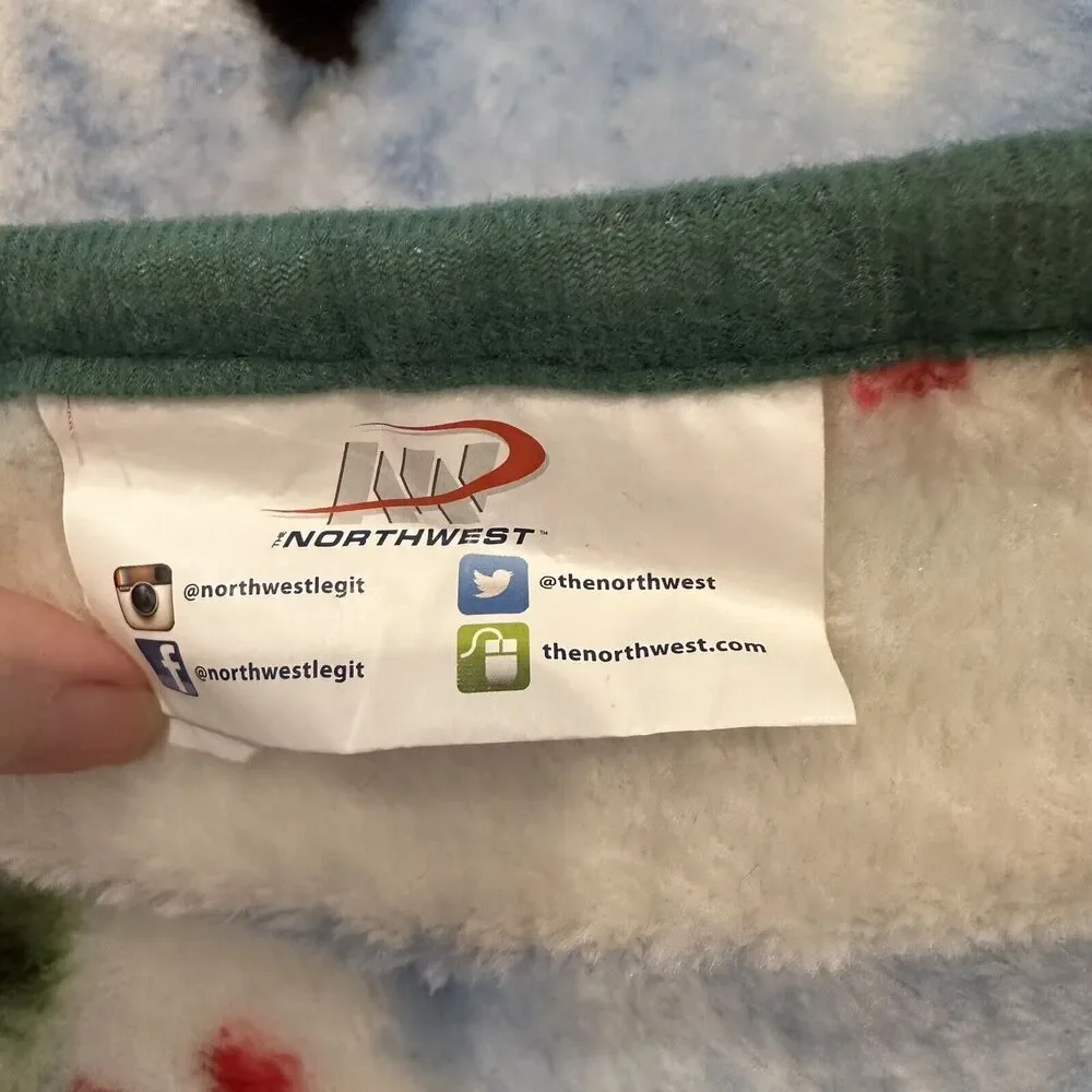 Dona Gelsinger Blanket Throw Plush Snowman & Feathered Friends 50x60 Northwest
